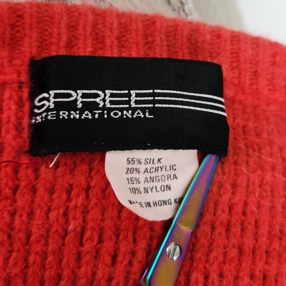 80s Silk Beaded Puff Sleeve Sweater - Picture 9 of 9